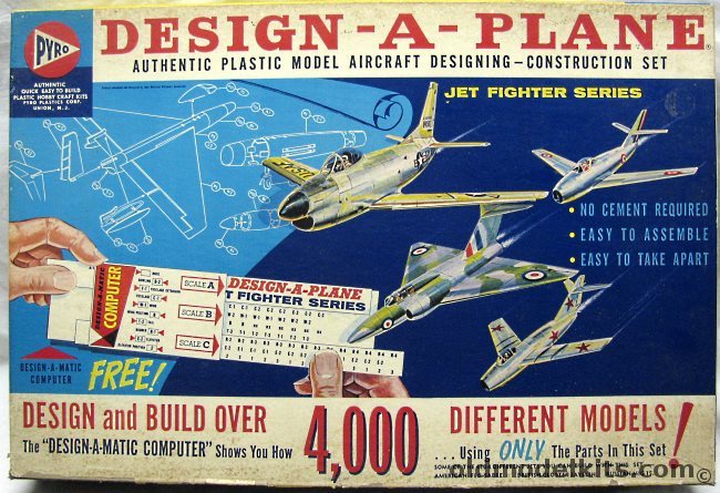 Pyro Design-A-Plane  - Makes 4104 Different Jets, 360-398 plastic model kit